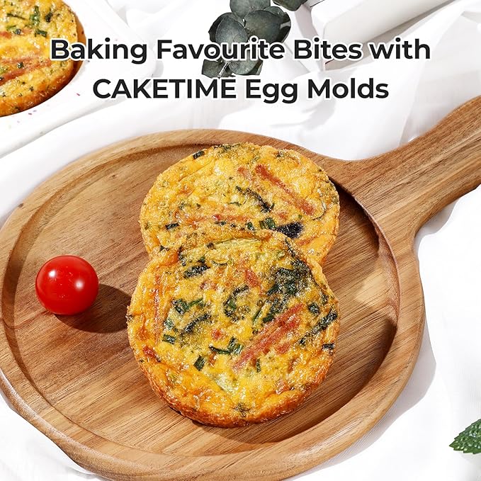 CAKETIME Muffin Top Pan Non Stick,4 Inch Metal Frame Round Egg Baking Pan for Oven English Muffins, Whoopie Pies, Corn Bread, Egg Bites, Breakfast Sandwiches Tarts 2 Confetti
