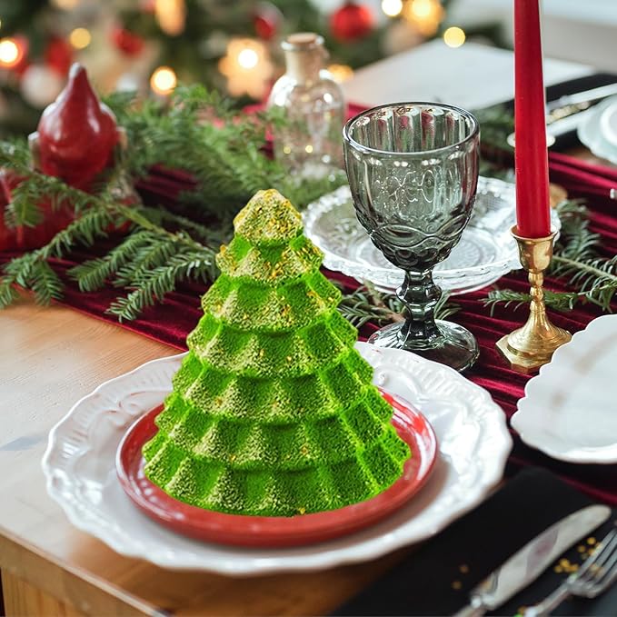 Christmas Tree Silicone Molds, Tree-Shaped Christmas Silicone Molds for Making Mousse Cakes, Chocolate Bars, Desserts and Handmade Soap