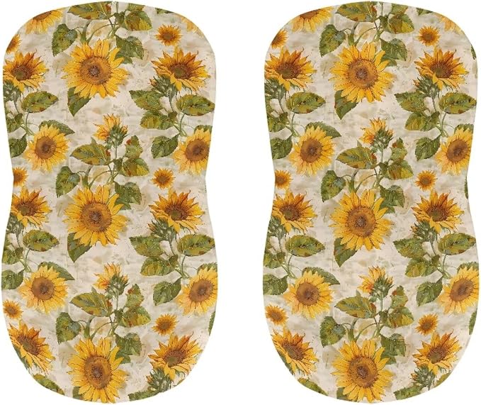 Sunflowers Soft Bar Stool Slipcovers Non Slip Waterproof Bar Stool Chair Covers with Elastic Band for Dining Room Chairs - Image 4