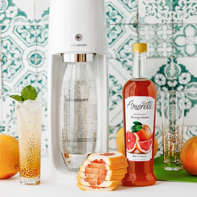 Amoretti - Grapefruit Beverage Infusion, (10 lbs) - Drink Mix & Water Enhancer with Pump for Flavoring Cocktails, Waters, Teas, Mocktails, and other Beverages, Preservative Free, Gluten Free