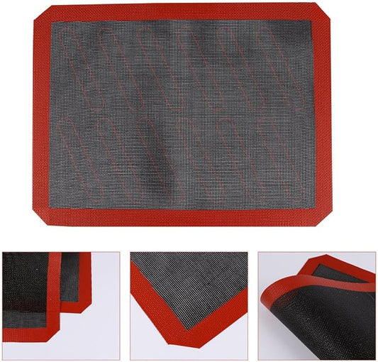 Ipetboom Non-stick Silicone Baking Mat with High Elasticity and Glass Fiber Construction, Heat Resistant Oven Pad for Bread and Pizza Baking, Easy to Store Reusable Bakeware Liner by Unknown