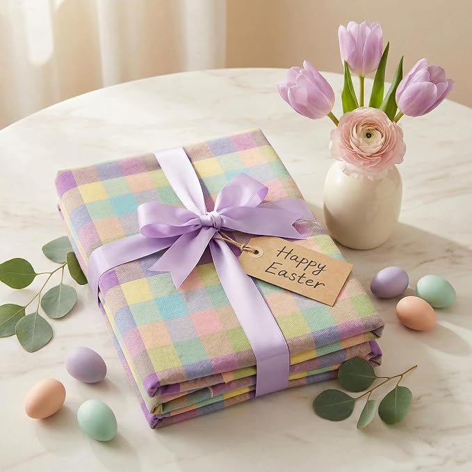 Urban Villa Tablecloth Cotton Tabletop 60x102 (8-10 Seats) Easter Checks - Image 7