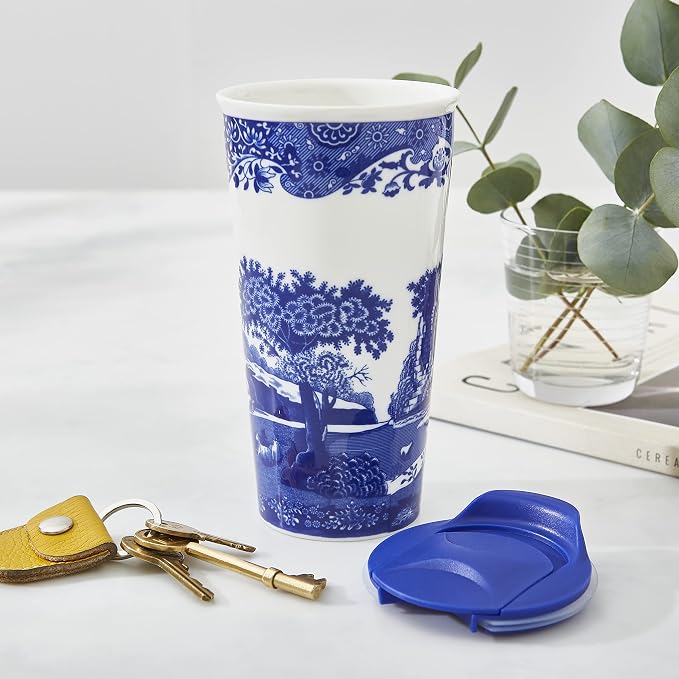 Spode Blue Italian 8oz Travel Mug - Image 2