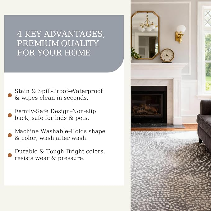 2x3 Washable Doormat, Non-Slip Rug for Front Door, Bathroom & Kitchen - Low Pile Indoor/Outdoor Mat with Rubber Backing, Modern House Design - Image 8