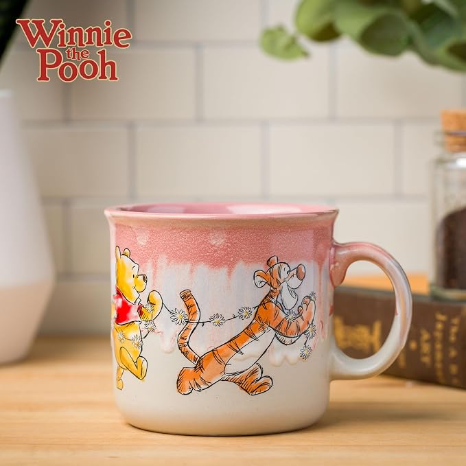 Silver Buffalo Disney Winnie the Pooh, Reactive Glaze Camper Mug, 20oz | Piglet, Tigger, Eeyore, Ceramic, 0.59 Liters - Image 5