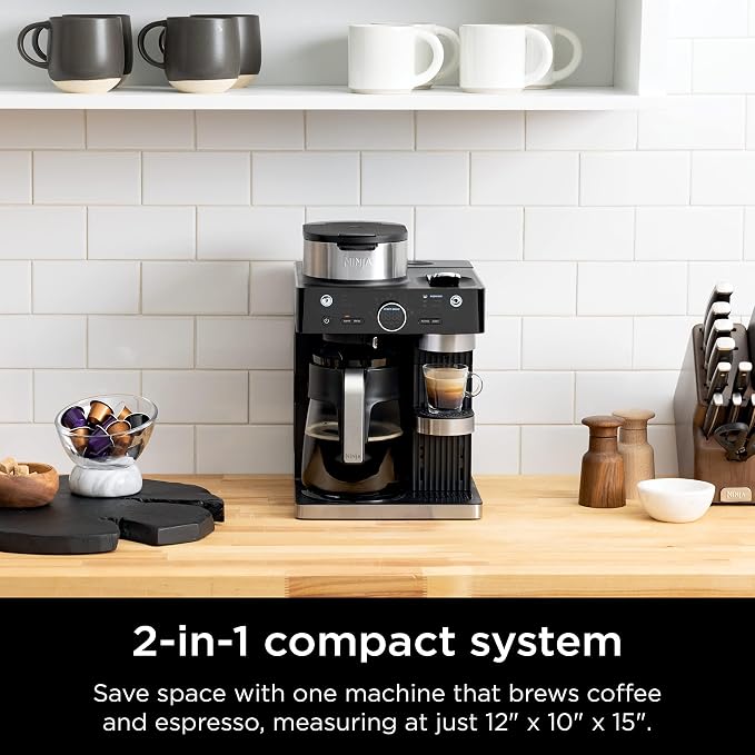 Ninja Espresso & Coffee Maker, Nespresso Capsule Compatible, Black, CFN601 | Barista System, 3 Espresso Brew Styles, Single-Serve Coffee, Built-in Frother, Espresso, Cappuccino & Latte Maker - Image 8