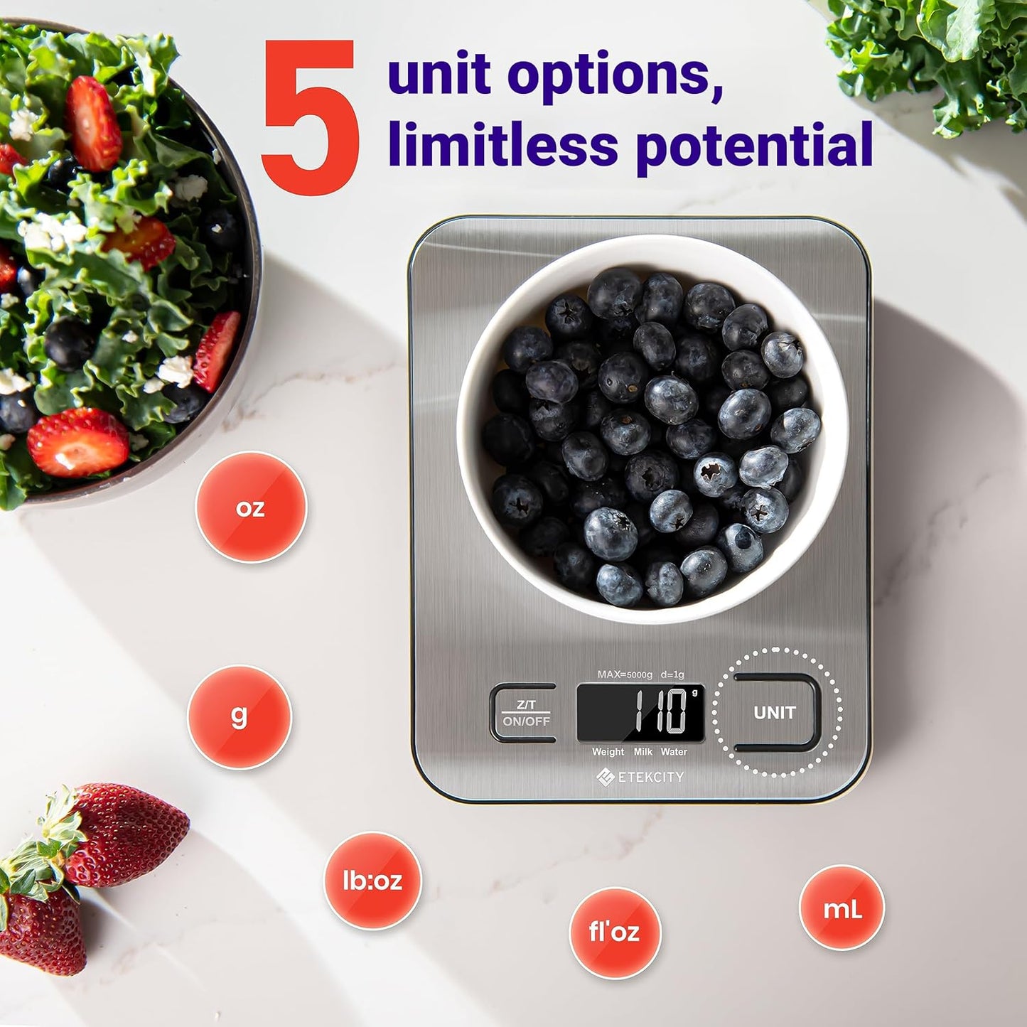 Precision Pro Stainless Steel Kitchen Scale - Silver (Medium)