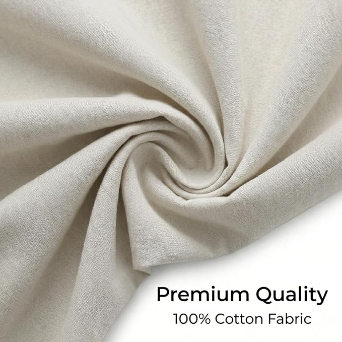 Urban Villa Cotton Grommet Curtains 52x96 (2 Panels) White - Image 2