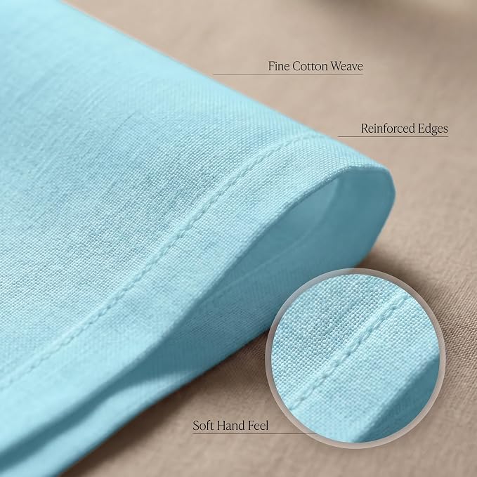 Urban Villa Cloth Napkins Cotton 20x20 (Set of 12) Aqua - Image 5
