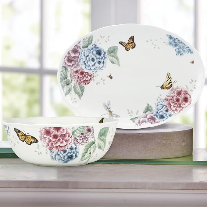 Lenox Butterfly Meadow Hydrangea Large Serve Bowl, 2.70 LB, Multi - Image 5