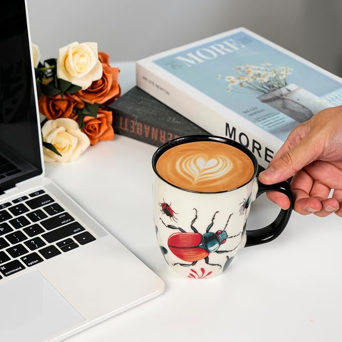 16 oz Beetle Mug - Color Changing Ceramic Coffee Cup for Insect Lovers - Novelty Bug Themed Gift for Men and Women - Image 6