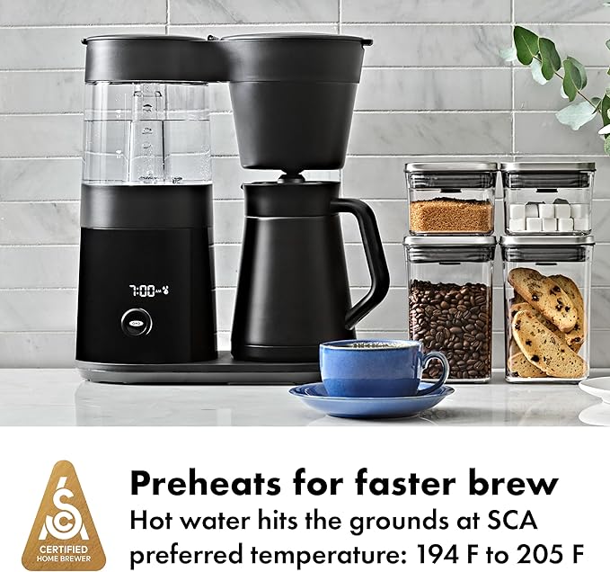 OXO Brew 9-Cup Drip Coffee Maker – Programmable Machine, Matte Black | SCA Certified, Thermal Carafe, Rainmaker Showerhead, Auto-Start, Pour Over Style Brewing - Image 2