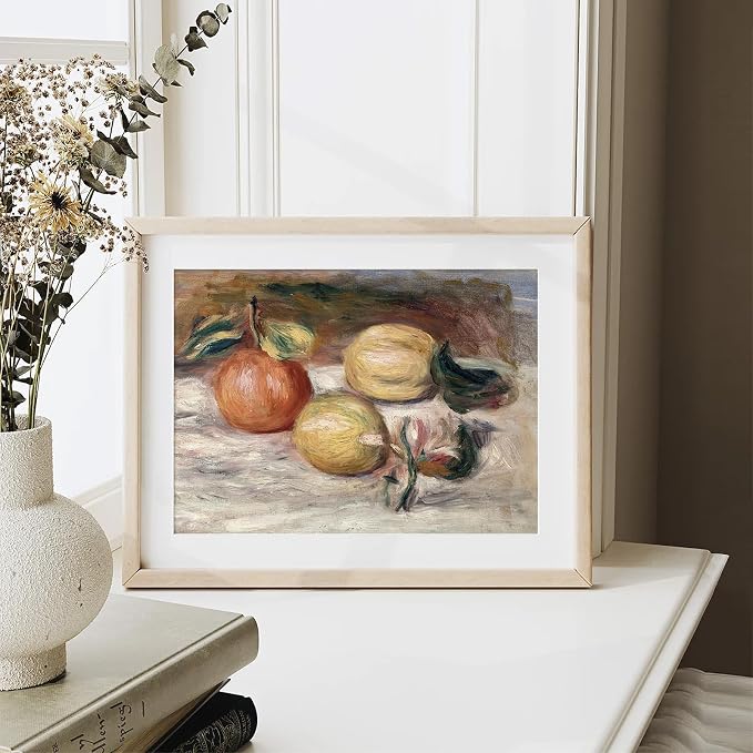 XOCUUI Unframed Canvas Wall Art Vintage Aesthetic Room Decor, Harvest Apples Still Life Oil Painting Artwork Abstract Wall Pictures Prints, Farmhouse Fruit Shelf Decor Bedroom Kitchen 8x10in - Image 3