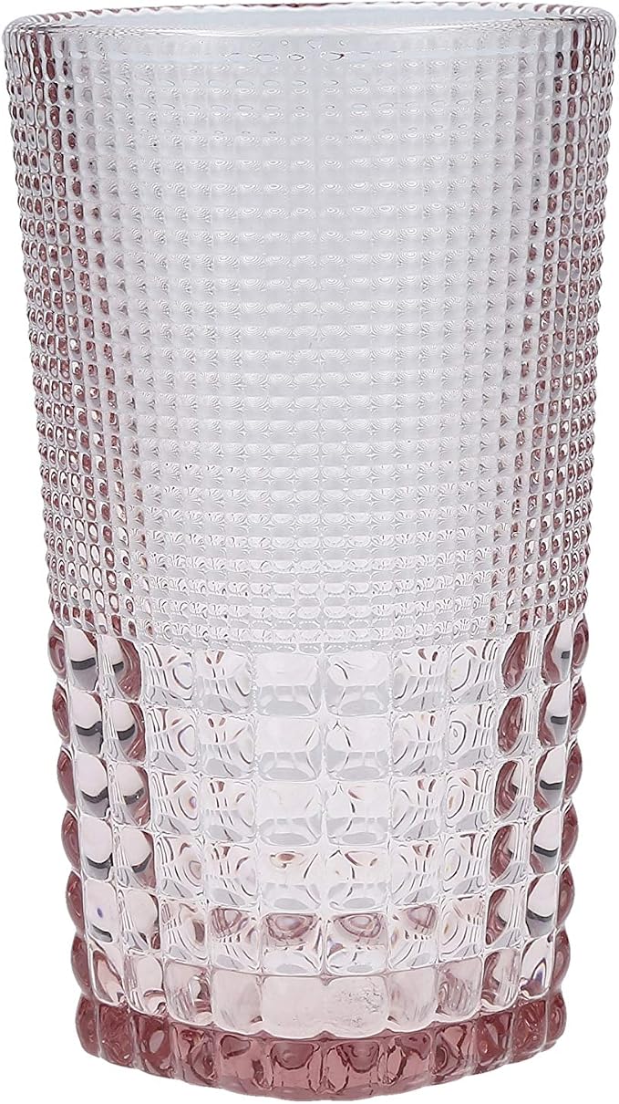 Fortessa Malcolm Iced Beverage Cocktail Glass 6 Pack, 15-Ounce, Pink by Unknown