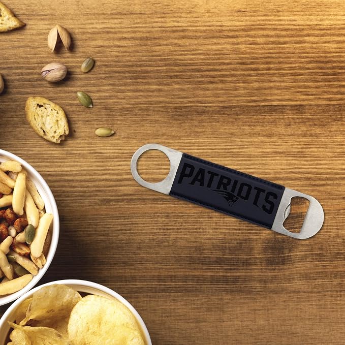 Rico Industries NFL Laser Engraved Bar Blade Faux Leather Laser Engraved Bar Blade - Great Beverage Accessory for Game Day - Image 3