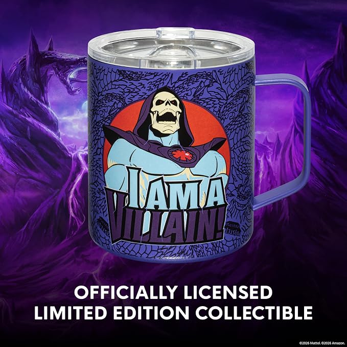 Dragon Glassware x Masters of the Universe Steel Camp Mug, 12 oz - Skeletor | Insulated Stainless Steel Mug for Coffee, Tea, Matcha, Hot Beverages; Official Masters of the Universe 2026 Movie Mug - Image 5