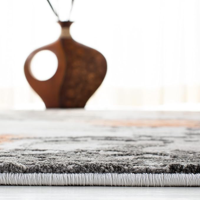 SAFAVIEH Craft Collection Accent Rug - 4' x 6', Grey & Orange, Modern Abstract Design, Non-Shedding & Easy Care, Ideal for High Traffic Areas in Entryway, Living Room, Bedroom (CFT820P) - Image 5