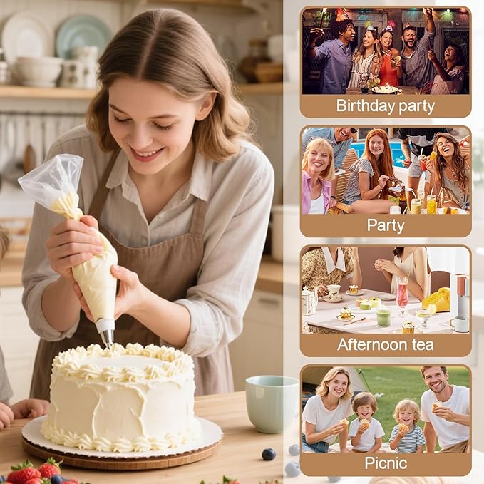 Cake Decor Piping Tips, 22 Sets of Stainless Steel Floral Piping Set, Large Sized Variety Styles Cake Decorating Gadgets, Suitable for Baking Enthusiasts (1)