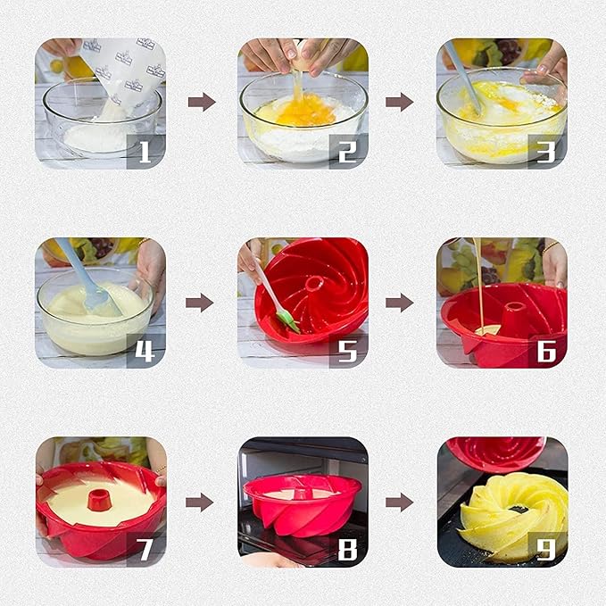 Birthday Cake Molds for Baking Silicone Cake Pans Reusable and Durable Non-Stick Baking Molds Trays for Chocolate Cake Jelly Pudding Mould Candy Making Baked Tool