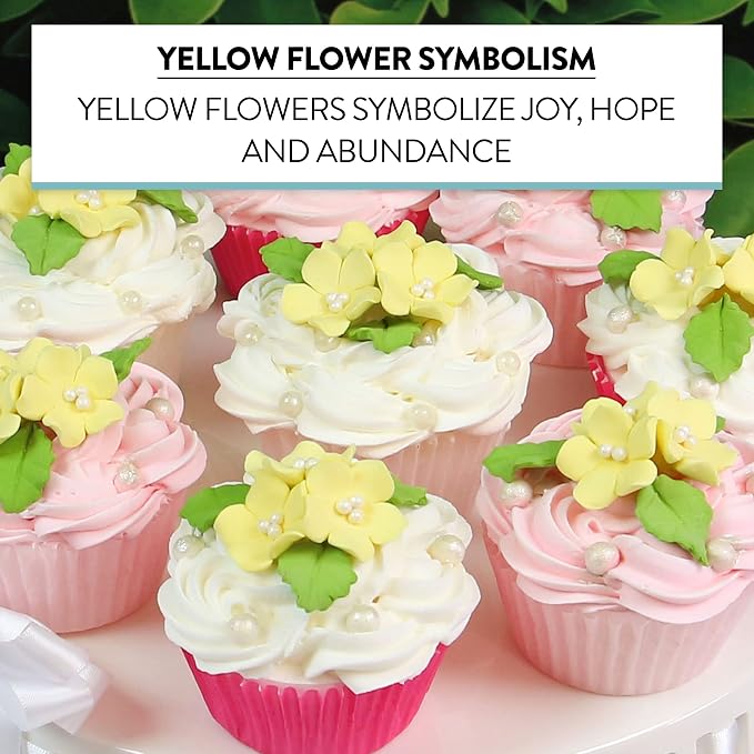 Global Sugar Art 24-Count Mini Yellow Edible Flowers Cake Decorations | Mini yellow edible flowers, mini edible flowers cake decorations, yellow edible flowers, edible blossoms, gum paste flowers - Image 6