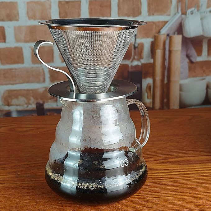 Multifuntional Coffee Dripper Flat Bottom Coffee Dripper Pouring Over Coffee Filter Coffee Filter Cup Coffee Accessories