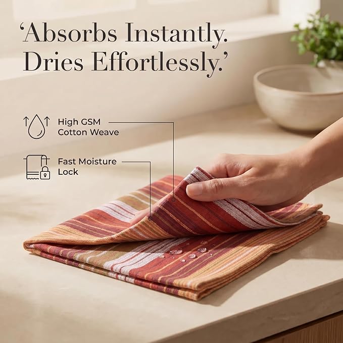 Urban Villa Cloth Napkins Cotton 20x20 (Set of 12) Fall Dobby - Image 3