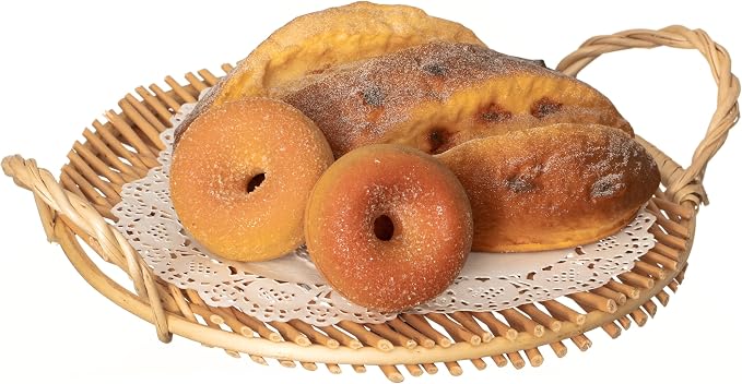 Wickerwise Woven Willow Tray Charger Farmhouse Decorative Centerpiece for Coffee Table Dining Room Kitchen Counter Bread Fruit Food & Drink Display Home Décor Organizer Party Platter Accent by Wickerwise
