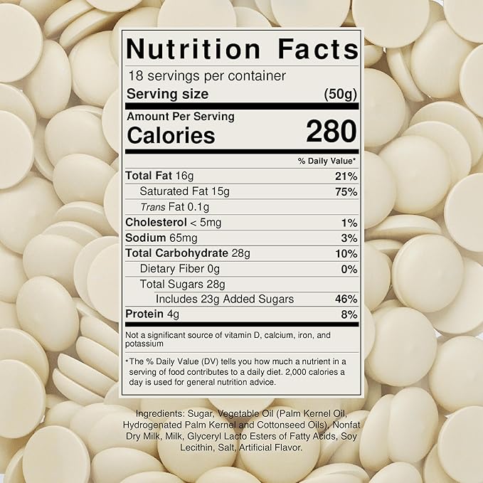 Merckens White Melting Chocolate - 2 Pounds of Premium Quality White Candy Melts to make Dubai Chocolate Bar, Cake Pops, Cocoa Bombs, & Homemade Desserts