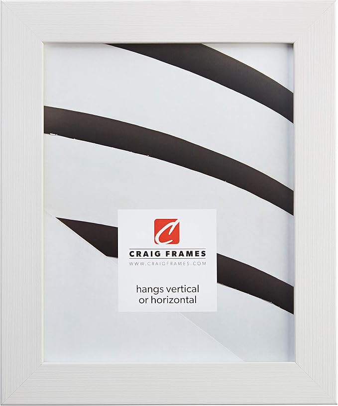 Craig Frames Bauhaus 125, 8.5x11 Picture Frame, Melinga White Oak by CraigFrames