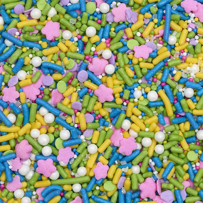 DecoPac Spring Fusion Mix Sprinkles, 26oz, Shaped Candy Sprinkles in Handheld Container, Edible Decorations For Celebration Cakes, Cupcakes, Cookies and Donuts - Image 2
