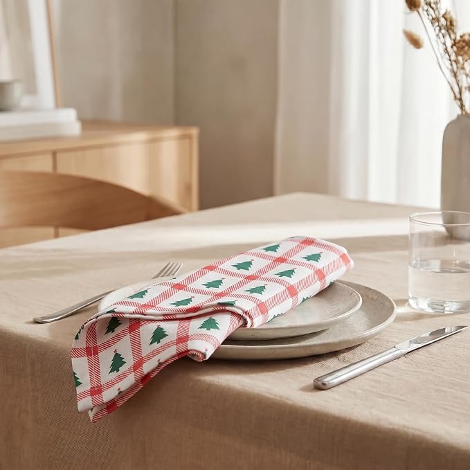 Urban Villa Cloth Napkins Cotton 20x20 (Set of 12) Tree Print - Image 4