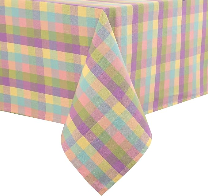 Urban Villa Tablecloth Cotton Tabletop 60x84 (6-8 Seats) Easter Checks by CottonTrends