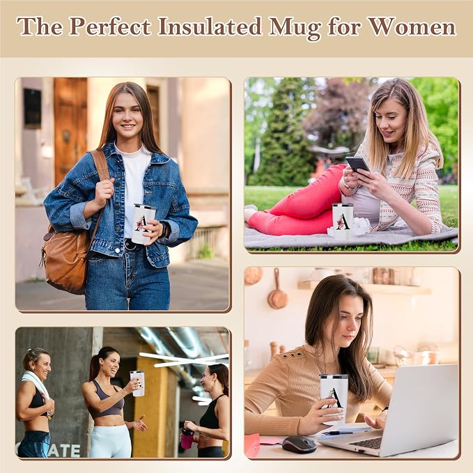 20 Oz Insulated Coffee Cup with Lid Car Tumbler Travel Mug Women Wife Anniversary Her 1 2 3 5 6 7 8 10 14 15 20 25 40 50 60 Year Cotton Copper Gifts Ivory Bronze Leather Iron Paper First 5th 6th 10th - Image 6
