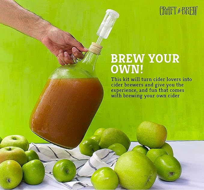 Craft A Brew - Hard Cider Kit - Beer Making Kit - Make Your Own Craft Beer - Complete Equipment and Supplies - Starter Home Brewing Kit - 1 Gallon