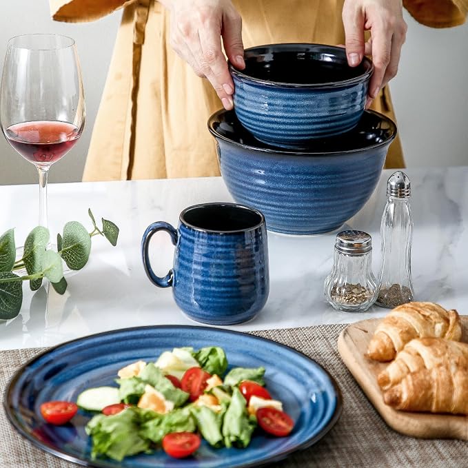 Hasense Small Coffee Mugs 8 oz, Ceramic Cappuccino Cups Set of 4, Espresso Mug with Handle for Latte, Tea, Milk and Mocha, Mini Cups for Gift, Dishwasher & Microwave Safe, Blue - Image 8