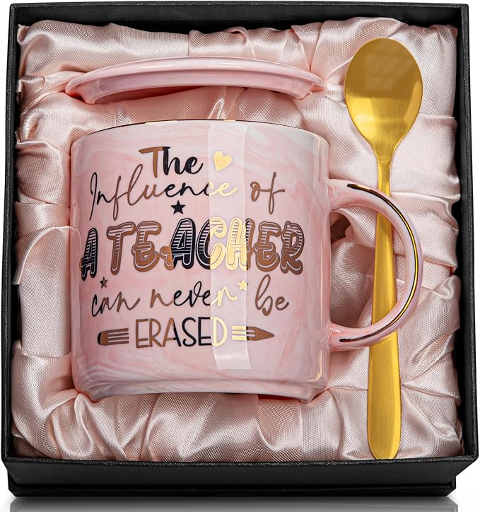 Teacher Appreciation Gifts for Women, Back to School Teacher Gifts,14oz Mug | Teacher Birthday, Retirement, Back to School, Graduation, End of Year Gifts - The Influence of A Teacher Can Never Be Erased by Biching