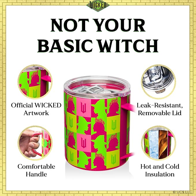 Dragon Glassware x Wicked Stainless Steel Camp Mug with Lid, 12 oz - Pink | Insulated Camping Mug For Coffee, Tea, Matcha, Hot Beverages; Official Wicked Mug - Image 5