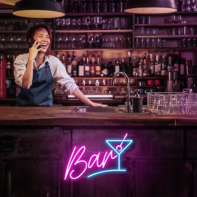 Kavaas Bar Neon Sign for Home Bar, LED Bar Sign for Man Cave Pub Cocktails Party - Best Gifts for Husband, Father, Birthday, Christmas - Image 8