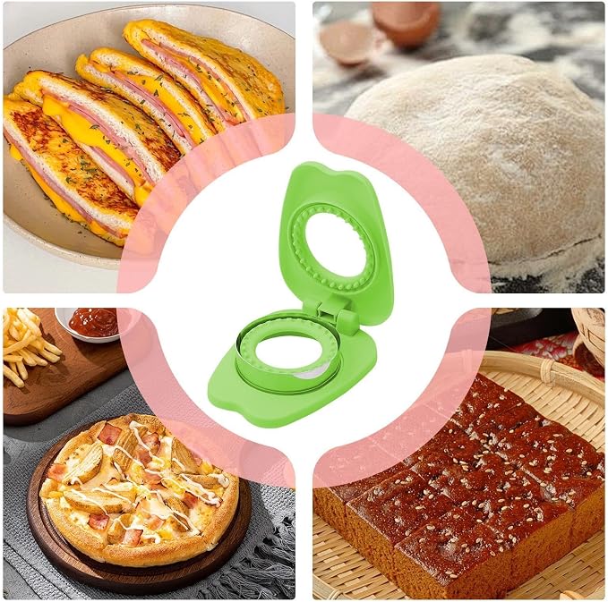 Sandwich Molds Cutter And Sealer Crustless Sandwich Maker Cutter Sealer Set | Sandwich Cutting Die for Breakfast Toast Making Kids Lunch Box School Home Picnic Travel Office Lunchbox On - Image 4