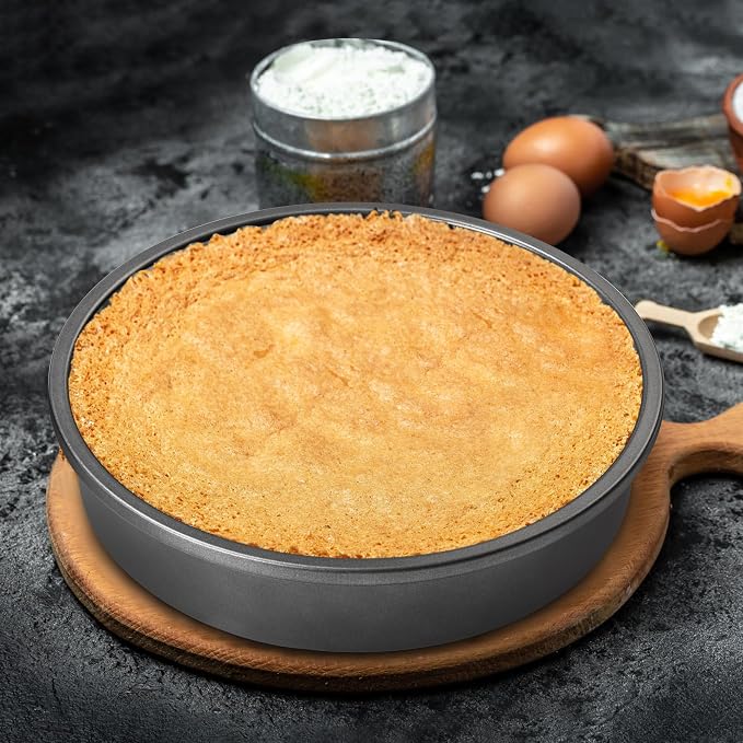 Tiawudi 9" Round Cake Pan Set of 2, 0.8mm Thick Heavy Duty Bakeware for Tiered & Layered Cakes, Nonstick Baking Pan with Diamond Texture for Even Heating, Cake Mold - Image 7