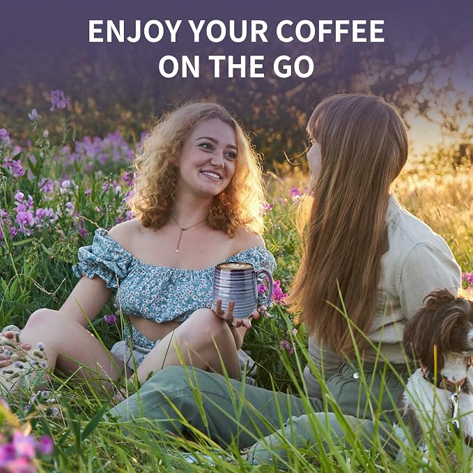 HASENSE Large Coffee Mug for Women Mom, 20 oz Ceramic Coffee Cups for Kitchen, Big Coffee Mug for Latte Coffee Tea Soup, Perfect for Gifts, Dishwasher and Microwave Safe, 1 PCS (Purple) - Image 2