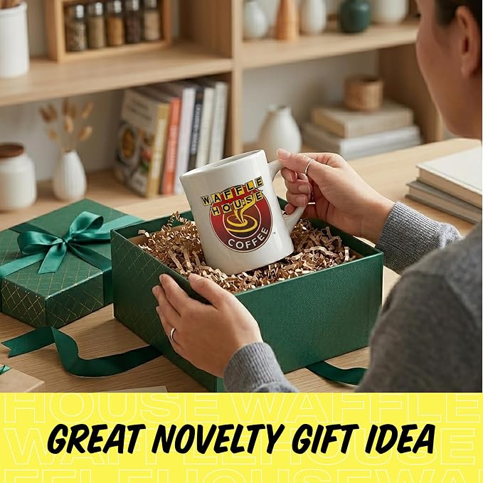 Waffle House Classic Coffee Mug in Gift Box – 9 oz Ceramic Diner-Style Cup – Iconic Logo, Ideal Gift for Coffee Lovers - Image 5