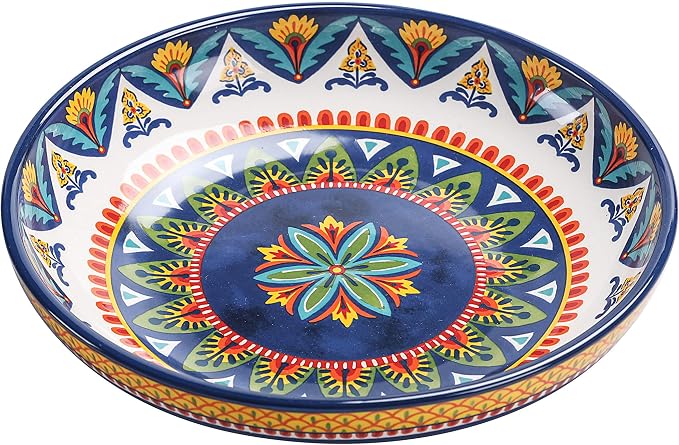 Bico Havana Pasta Bowls, 35oz Salad Bowl Set of 4, Large Ceramic Serving Dinner Bowls for Soup and Cereal, Microwave and Dishwasher Safe, Gift for Housewarming and Thanksgiving - Image 5