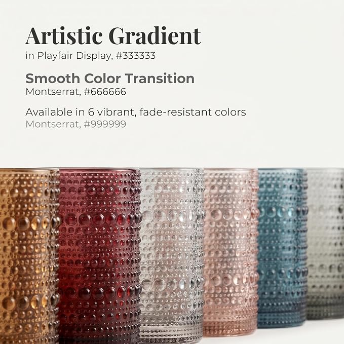 Mfacoy Colored Hobnail Drinking Glasses Set of 6, 10oz Vintage Kitchen Glassware, Embossed Beaded Glass Cups, Water Glasses, Beaded Colorful Water Tumbler for Cocktail, Juice and Various Mixed Drinks - Image 6