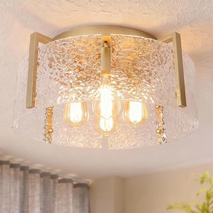 Bektas Semi Flush Mount Ceiling Light, Hallway Light Fixture,Entryway Light,Modern Bedroom Lampe,Metal Light Fixtures,Lighting Fixture Flush Mount for Kitchen Bathroom Dining Room ETL Listed by Bektas