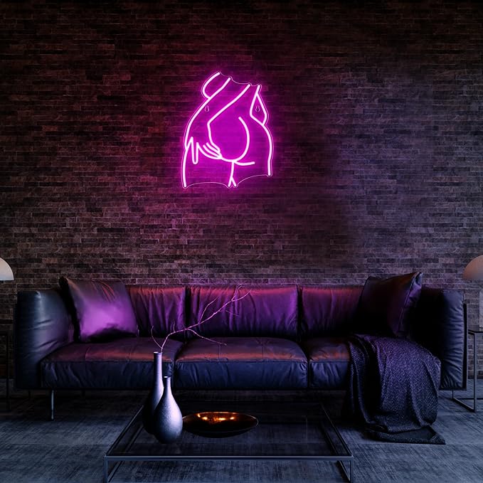 Kavaas Lady Neon Sign 15.7" x 12.6" - Pink LED Lady Back Neon Signs for Wall Decor | Neon Light Sign for Bedroom, Party, Bar, Man Cave (Style - LB4) - Image 4