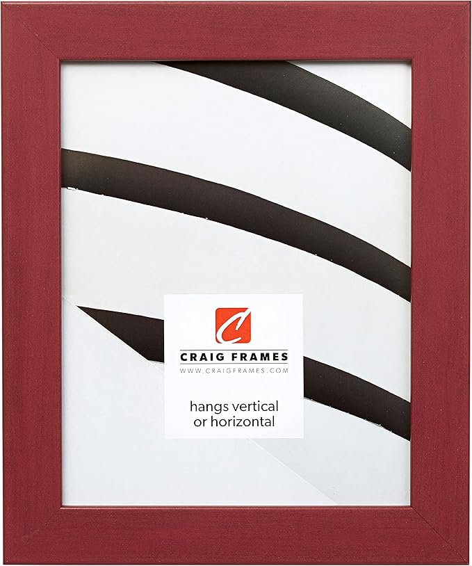 Craig Frames 13 by 19-Inch Picture Frame, Smooth Wrap Finish, 1.25-Inch Wide, Red by CraigFrames