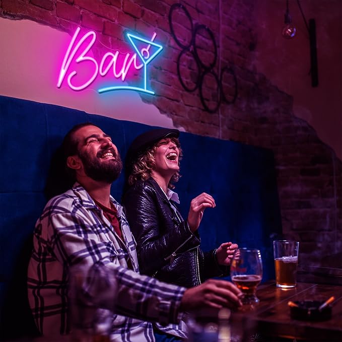Kavaas Bar Neon Sign for Home Bar, LED Bar Sign for Man Cave Pub Cocktails Party - Best Gifts for Husband, Father, Birthday, Christmas - Image 4