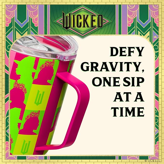 Dragon Glassware x Wicked Stainless Steel Camp Mug with Lid, 12 oz - Pink | Insulated Camping Mug For Coffee, Tea, Matcha, Hot Beverages; Official Wicked Mug - Image 4