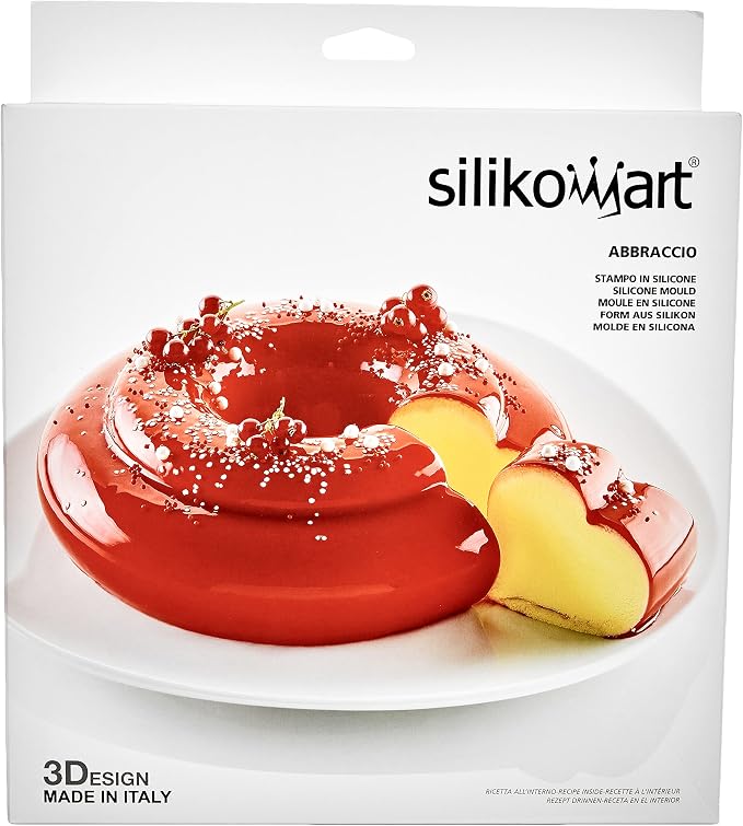 Silikomart Abbraccio (Hug) Silicone Round Baking Pan, 8-1/2" Diameter, 57-1/4 Fluid Ounces, Made in Italy - Image 4